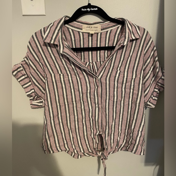 Cloth & Stone 2 piece set. Linen blend. Wide leg pant. EUC. SIZE M - Picture 3 of 5